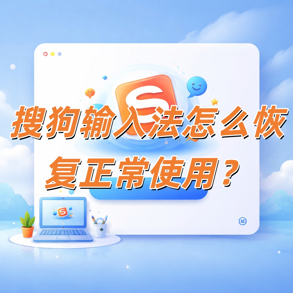 搜狗输入法怎么恢复正常使用？