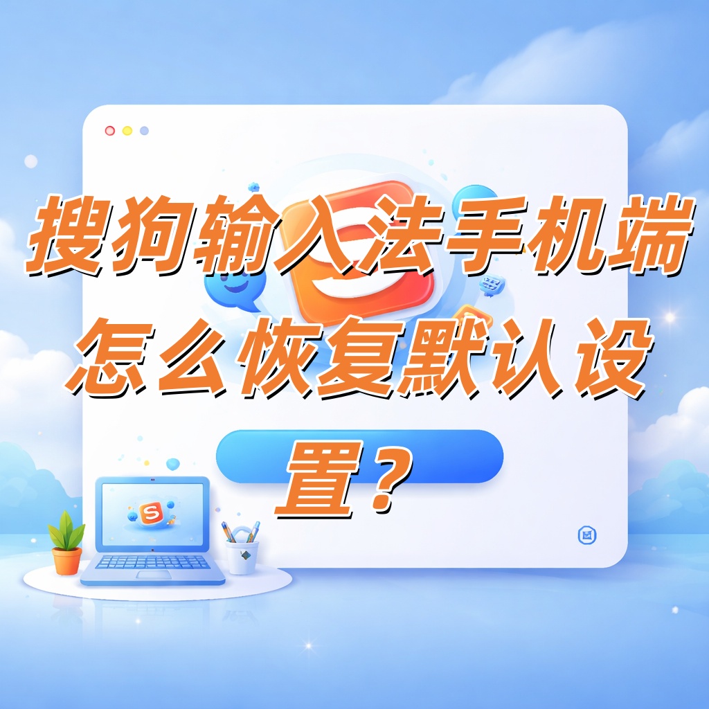 搜狗输入法手机端怎么恢复默认设置？