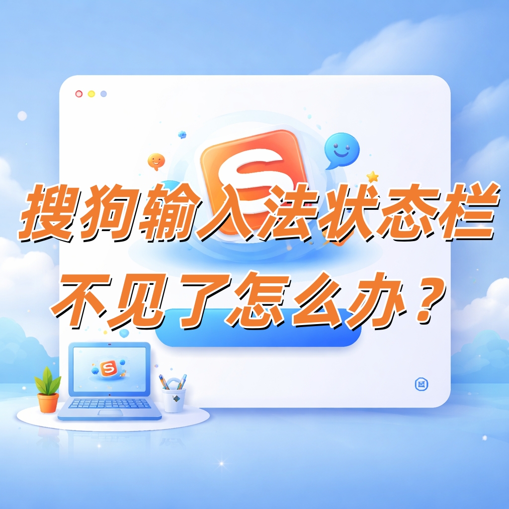 搜狗输入法状态栏不见了怎么办？