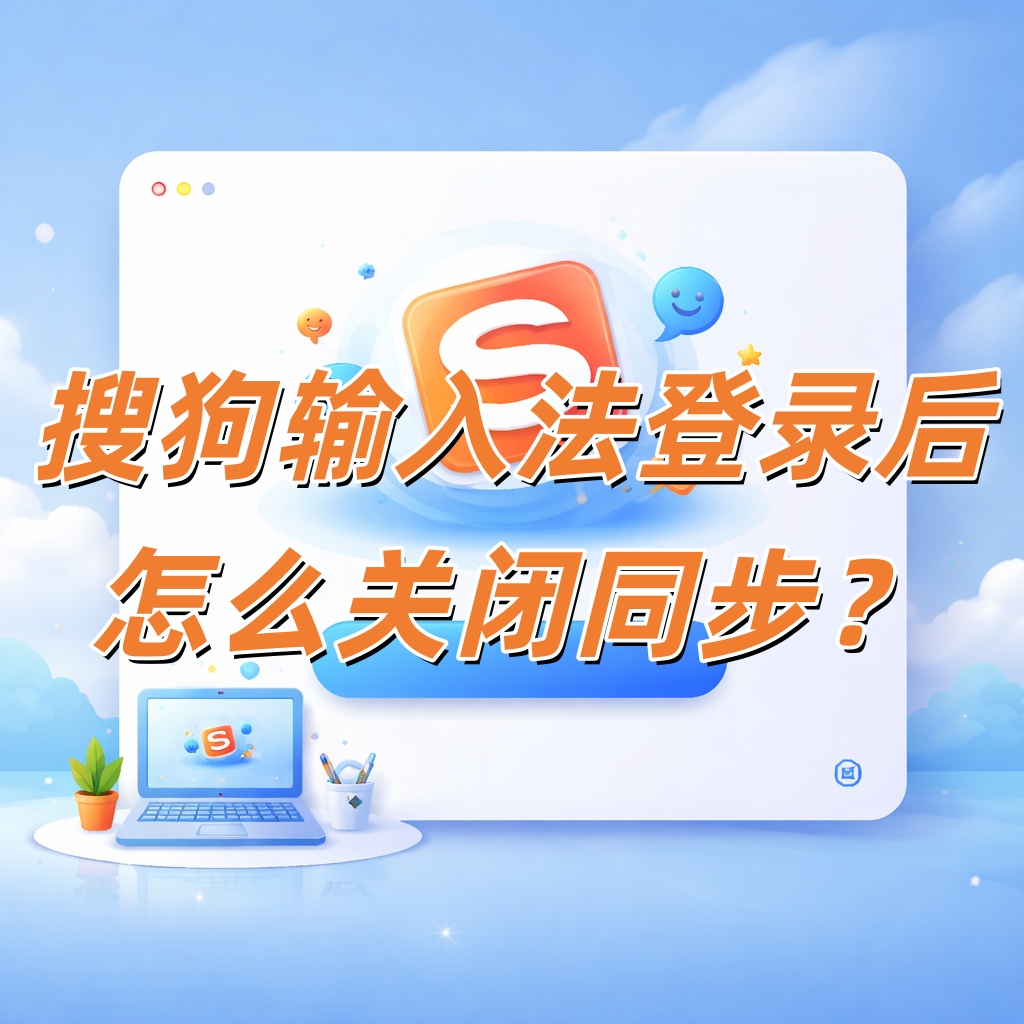 搜狗输入法登录后怎么关闭同步？