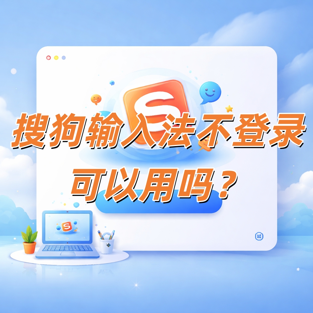搜狗输入法不登录可以用吗？